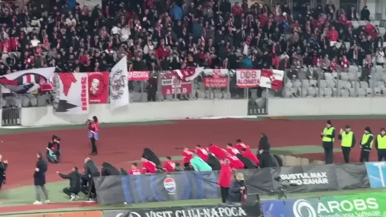 Suporterii lui Dinamo, la Cluj (12 aprilie 2025)